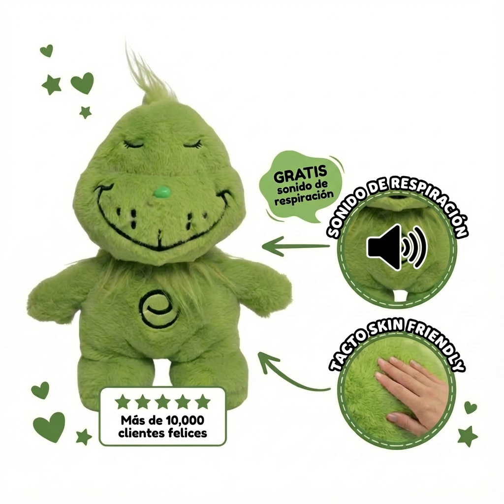 Mr. Verde™ Peluche que respira e ilumina