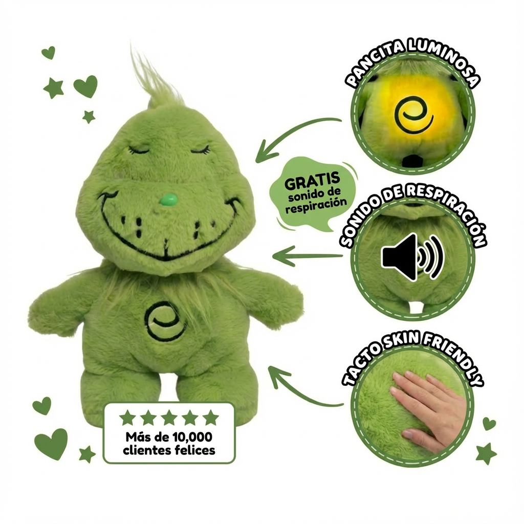 Mr. Verde™ Peluche que respira e ilumina