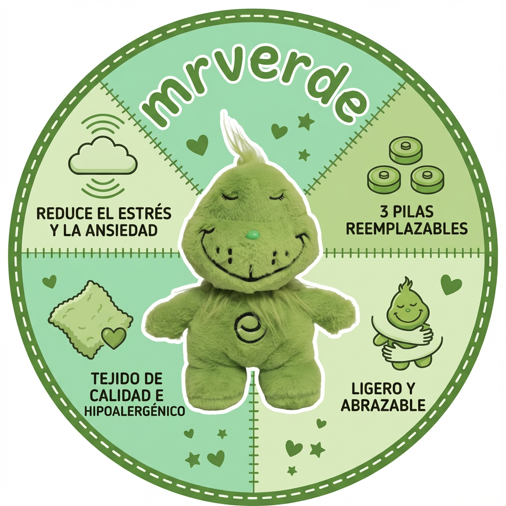 Mr. Verde™ Peluche que respira e ilumina